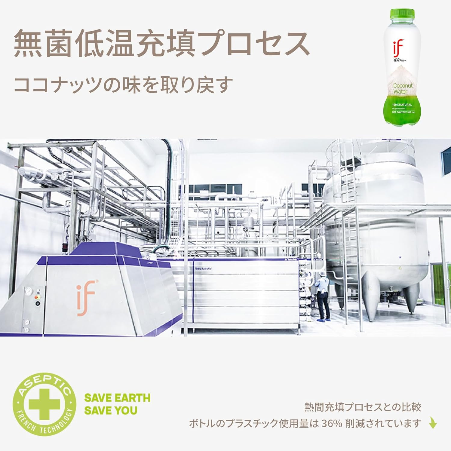 IF 100% Coconut Water 350Ml*24 image number 2