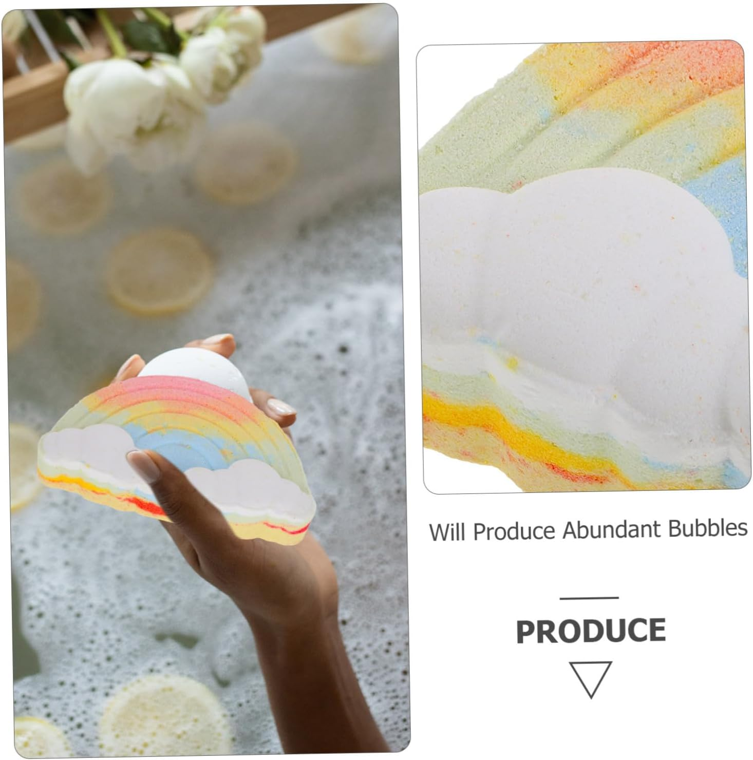 TOVINANNA Rainbow Cloud Bath Salts Bomb Essential Oils Spa for Women Planet Themed image number 3