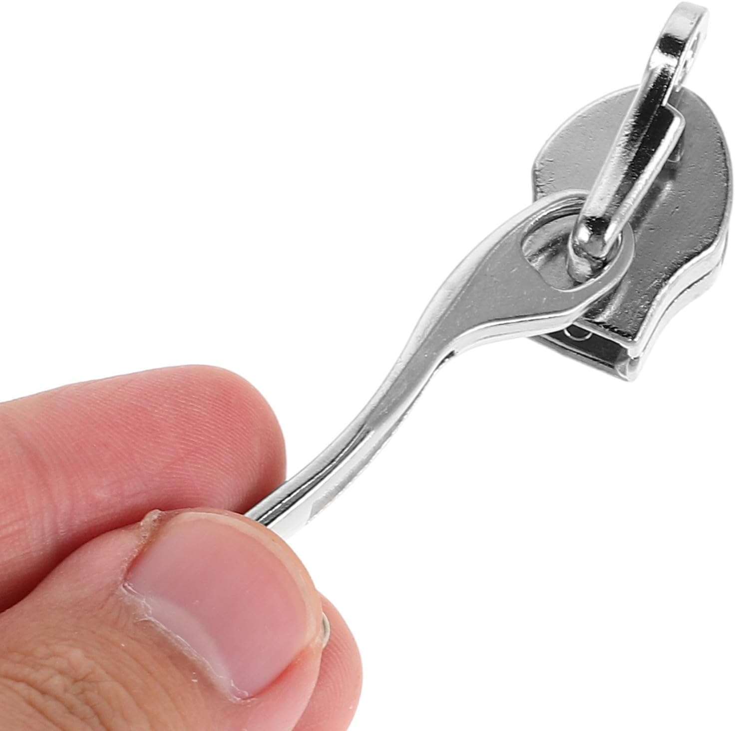 Holibanna 5 Pairs Alloy Zipper Puller Replacement Kit with Nylon Double- Hole, Vintage Silver, Luggage Zipper Repair for Travel Bags and Outdoor Gear image number 3