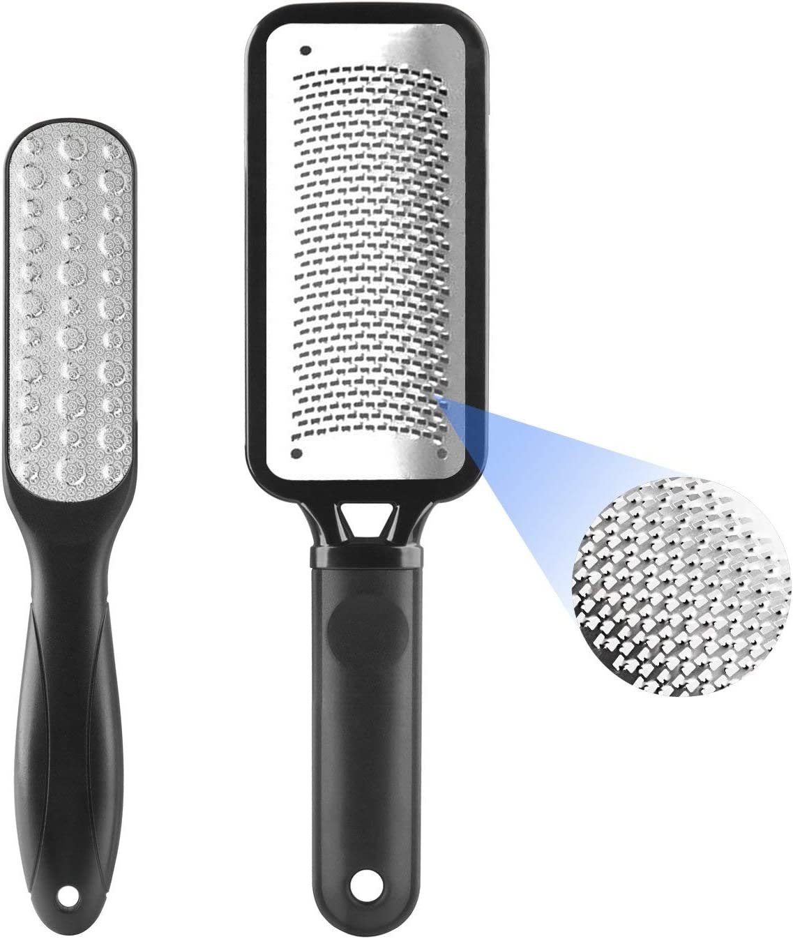 Geecol Pack of 2 Foot Scrubber, Premium Stainless Steel Foot Rasp File Callus Remover Professional Foot Scrubber - Colossal Foot Rasp and Dual Sided Foot File(Random Color) image number 2