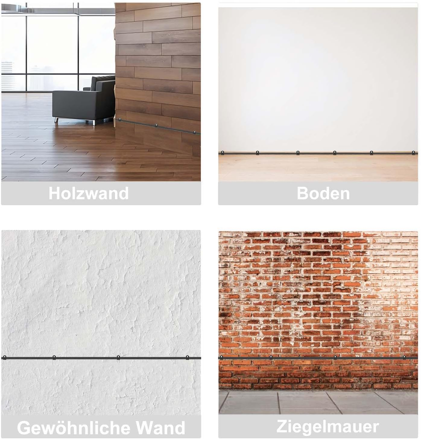 Temolink Cable Clips 50Pcs Nail Clamps 14-20Mm 304 Stainless Steel Cable Management for Phone and Ethernet Cable Power Cable Pipe Black image number 2