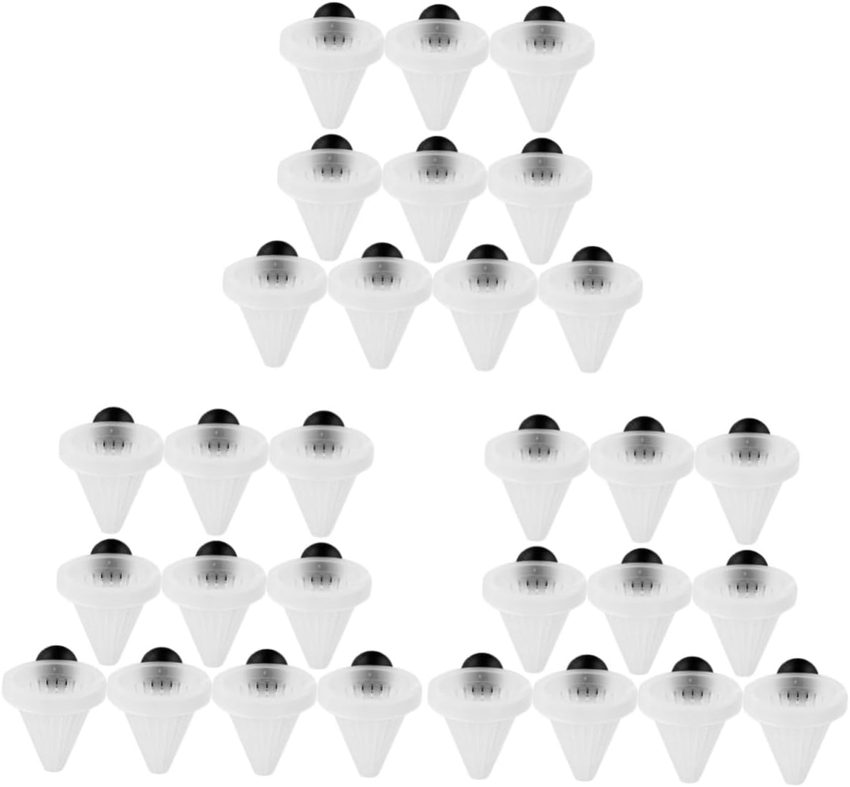 VANZACK 10Pcs Cone Worm Feeder Tank Cone Feeder Plastic Worm Feeding Cone Fish Feeder with Suckers