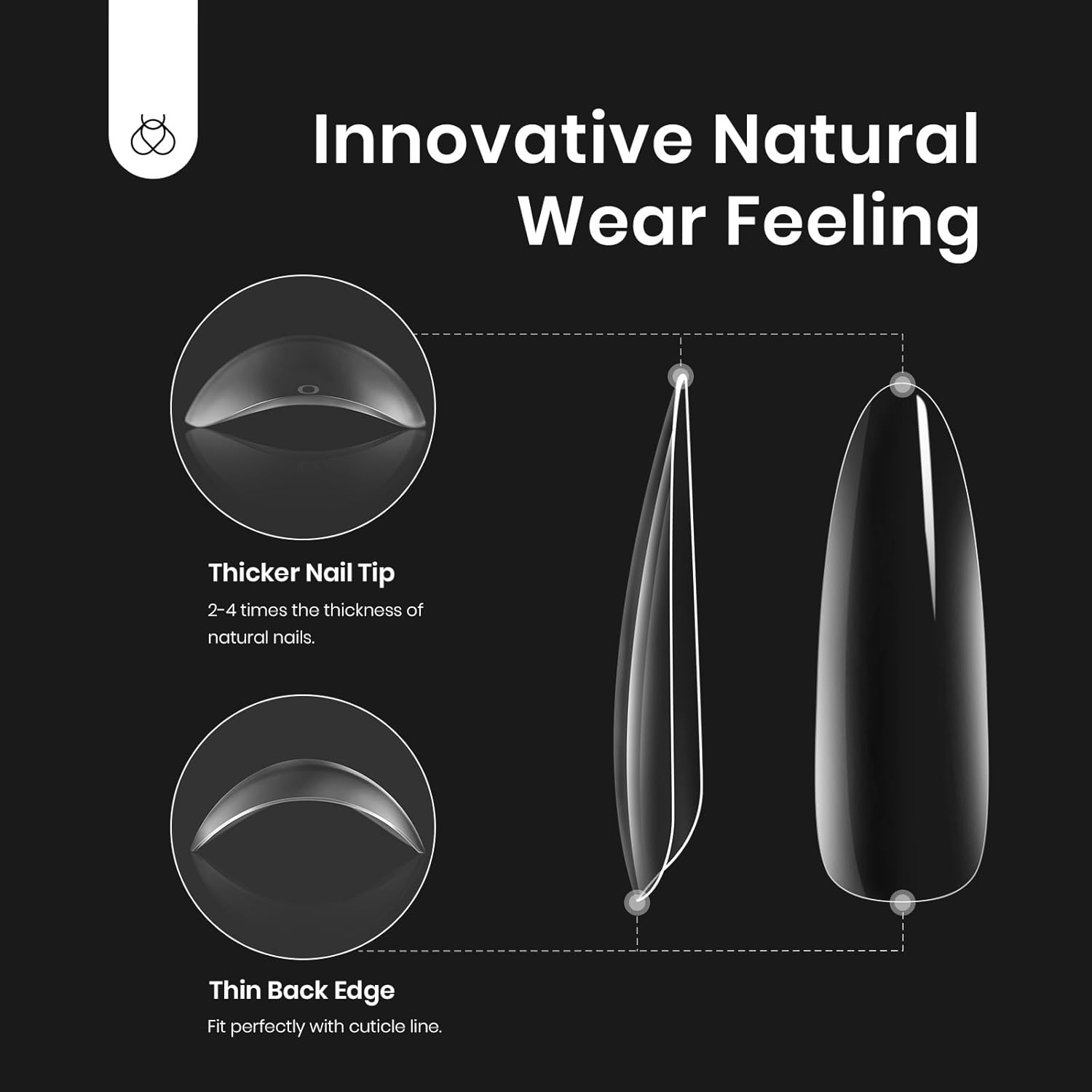 Beetles Gel Nail Kit Gel Nail Polish Nail Extension Kit 500Pcs Long Almond Pre Shaped Clear Full Cover False Nail Tips with 5 in 1 Nail Glue and Innovative Led Nail Lamp for Nail Art Diy Home Manicure image number 6