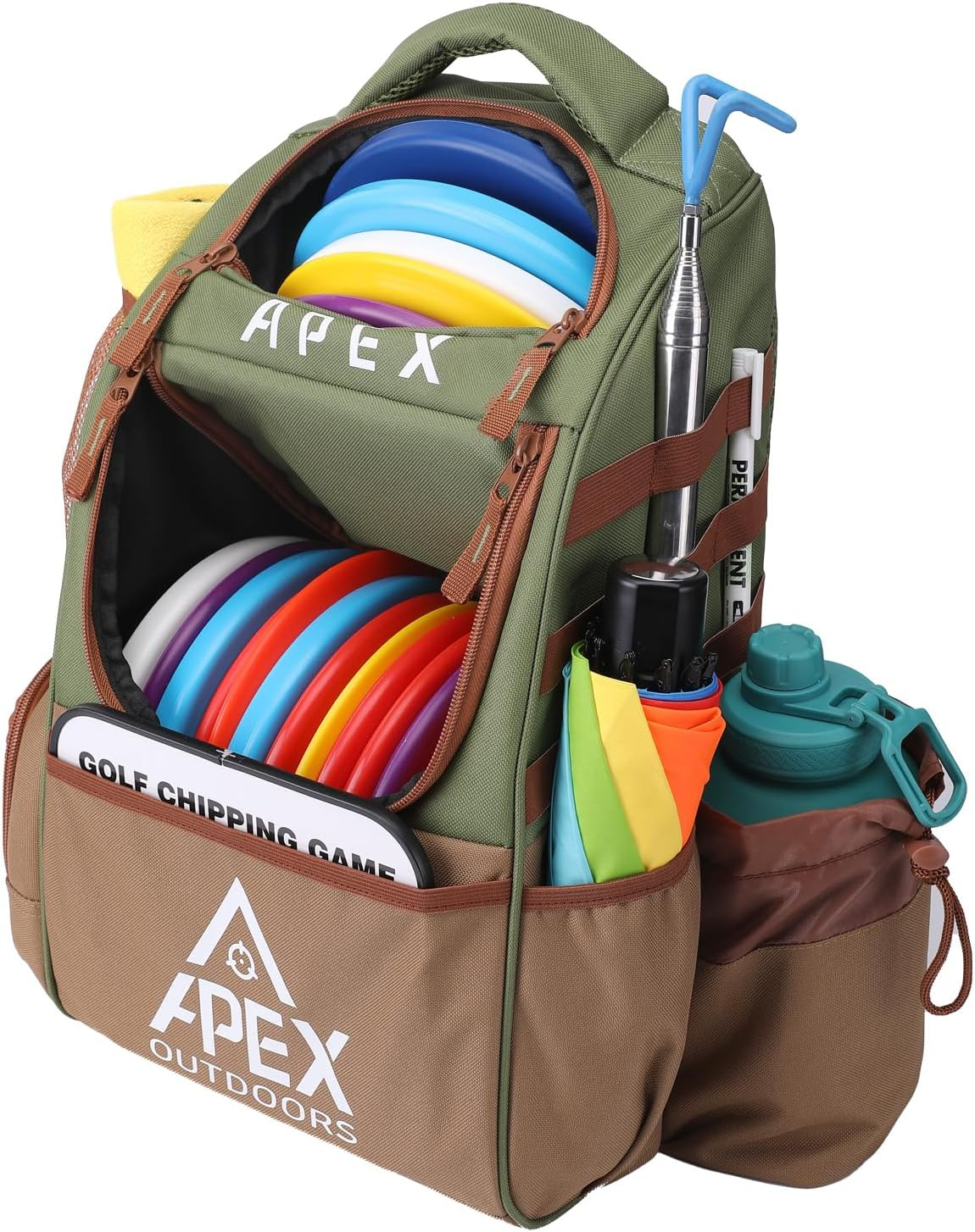 Disc Golf Bag, Disc Golf Backpack with 21+ Disc Capacity, Durable & Lightweight Frisbee Golf Bags with Multiple Storage Pockets