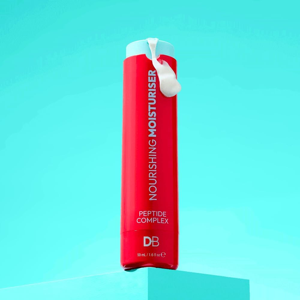 DB Cosmetics Nourishing Moisturiser Peptide Complex | Daily Deep Hydration, Softer Skin. Lightweight Day Cream. Ceramides, Peptides, Jojoba Oil, Vitmains B5 + E. 50Ml