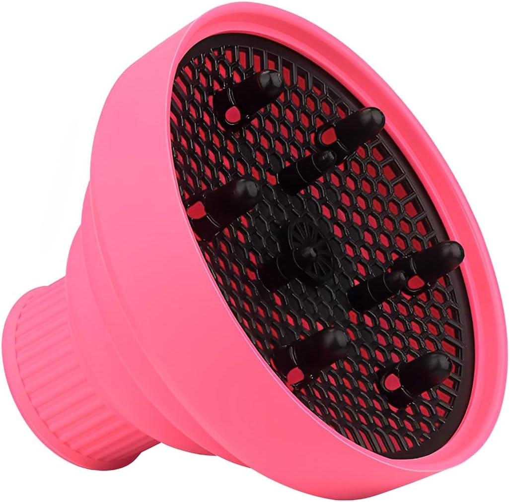 JAWUZ Universal Curly Hair Diffuser, Curly Hair Diffuser, Silicone Attachment Diffuser, Folding Diffuser Attachment Hairdryer Curls Universal (C) image number 4