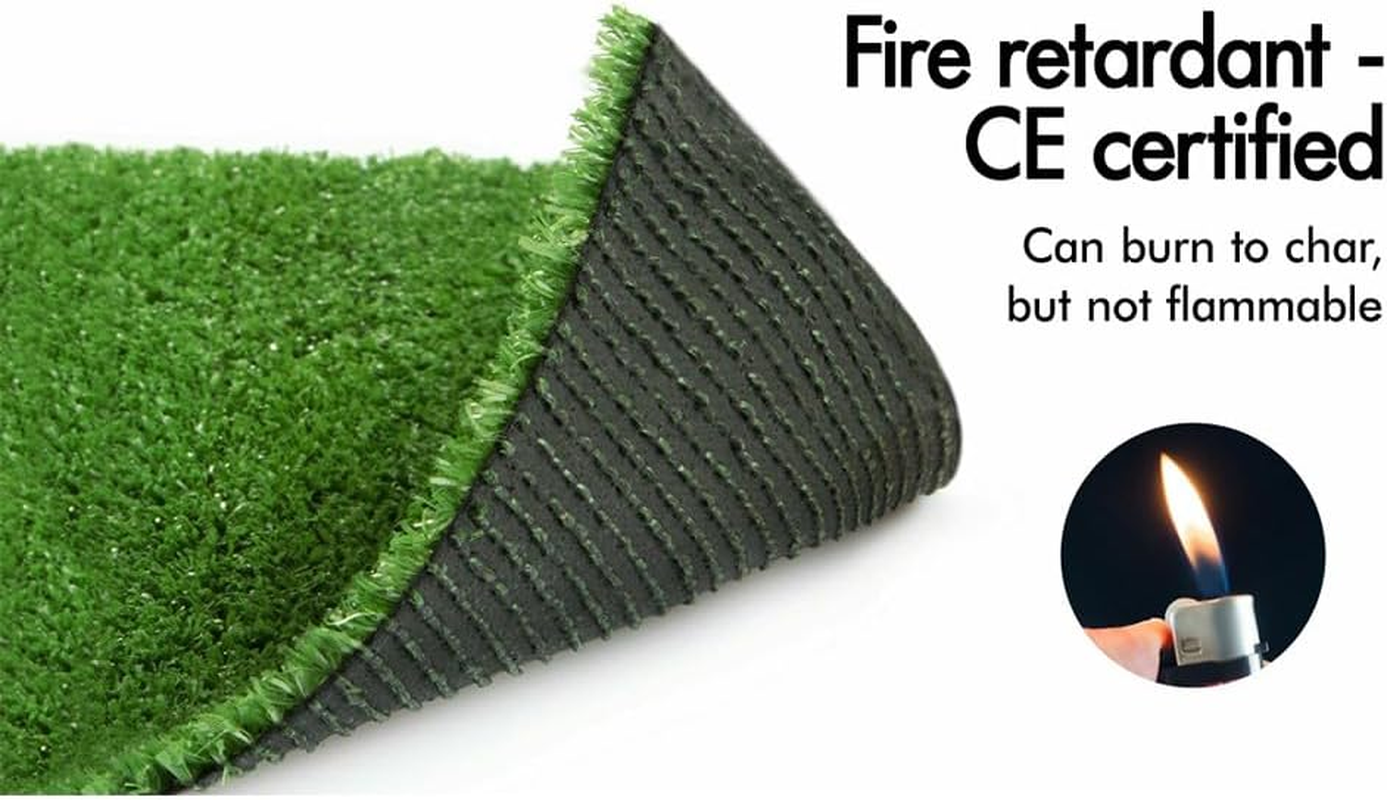 OTANIC Artificial Grass 10 SQM Roll 2X5M 12Mm Pile Height, DIY Synthetic Turf Rug, Fake Yarn Lawn Mat in Olive Green for Garden Backyard Patio Indoor Outdoor Rugs image number 2