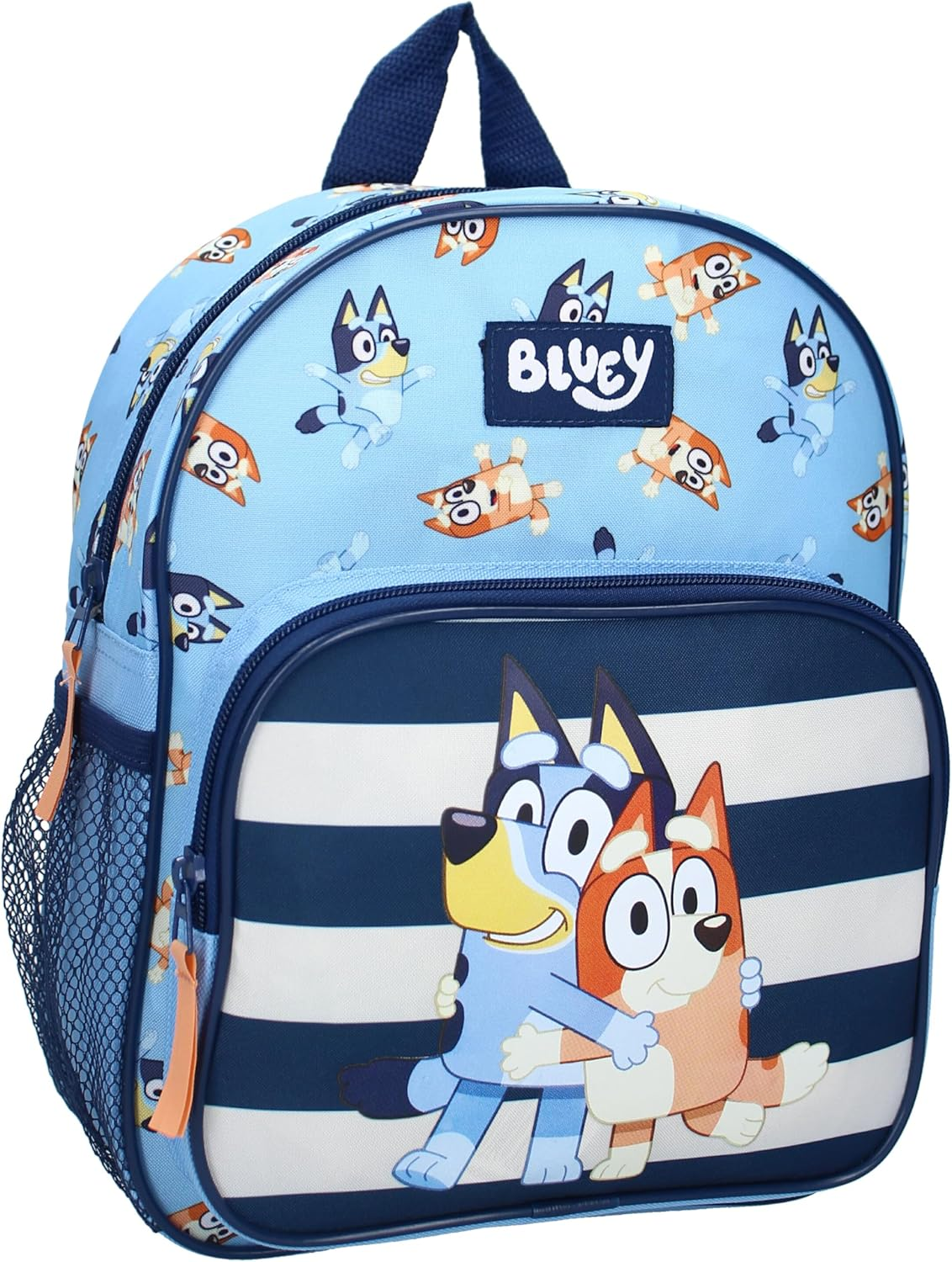 Vadobag Blue and Bingo Hug Backpack - Backpack with 2 Compartments for Children | School | Nursery - Blue and Light Blue - Dimensions 29 X 23 X 8 Cm, Blue, Sky Blue, One Size, Blue, Sky Blue, image number 2