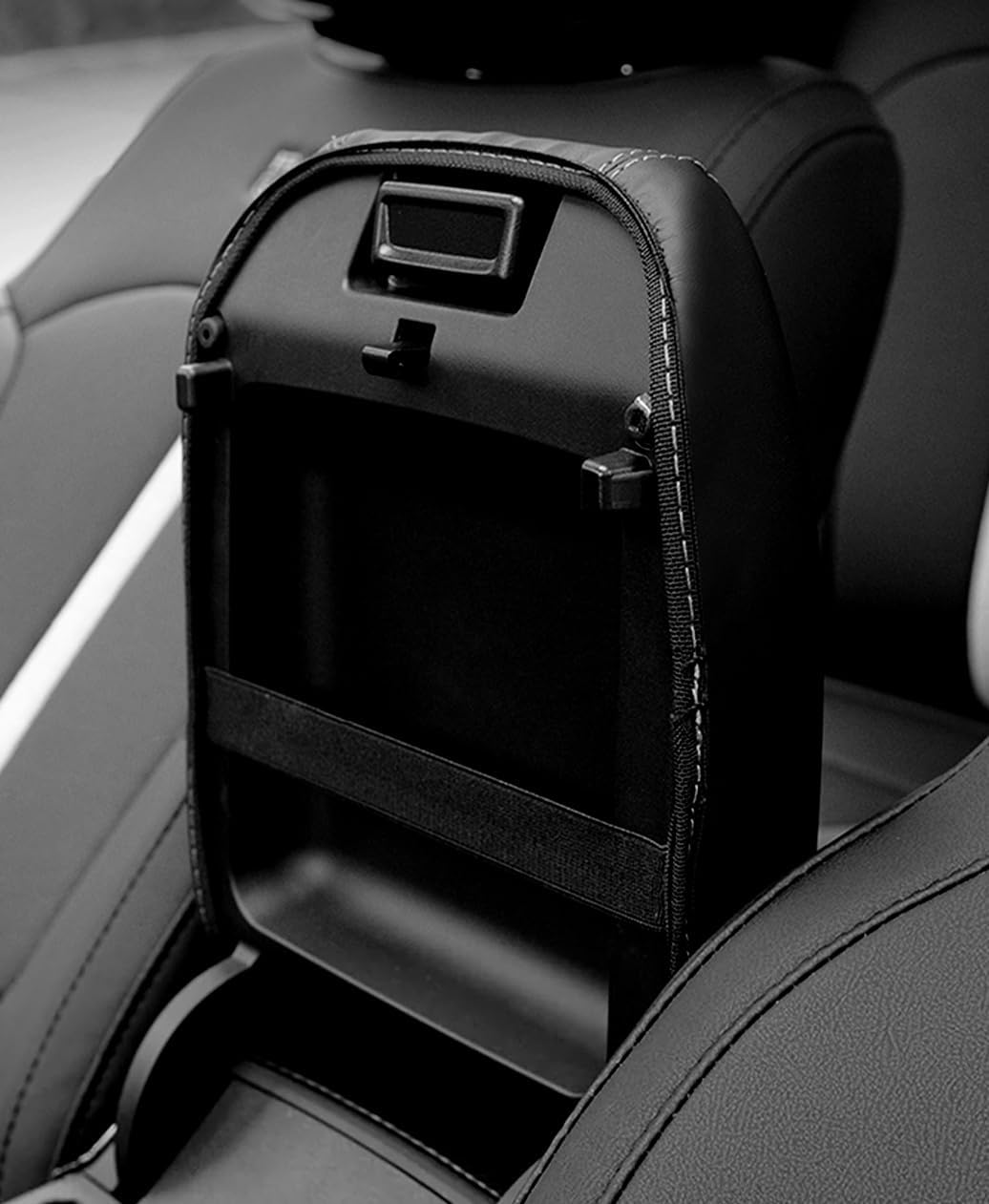 Center Console Cover for 2024 2025 Ford Ranger Accessories Leather Armrest Cover Ranger Xl/Xlt/Lariat/Raptor Anti-Scratch Arm Rest Seat Cover Customized Middle Console Lid Pad Protector(Black) - Balck image number 5