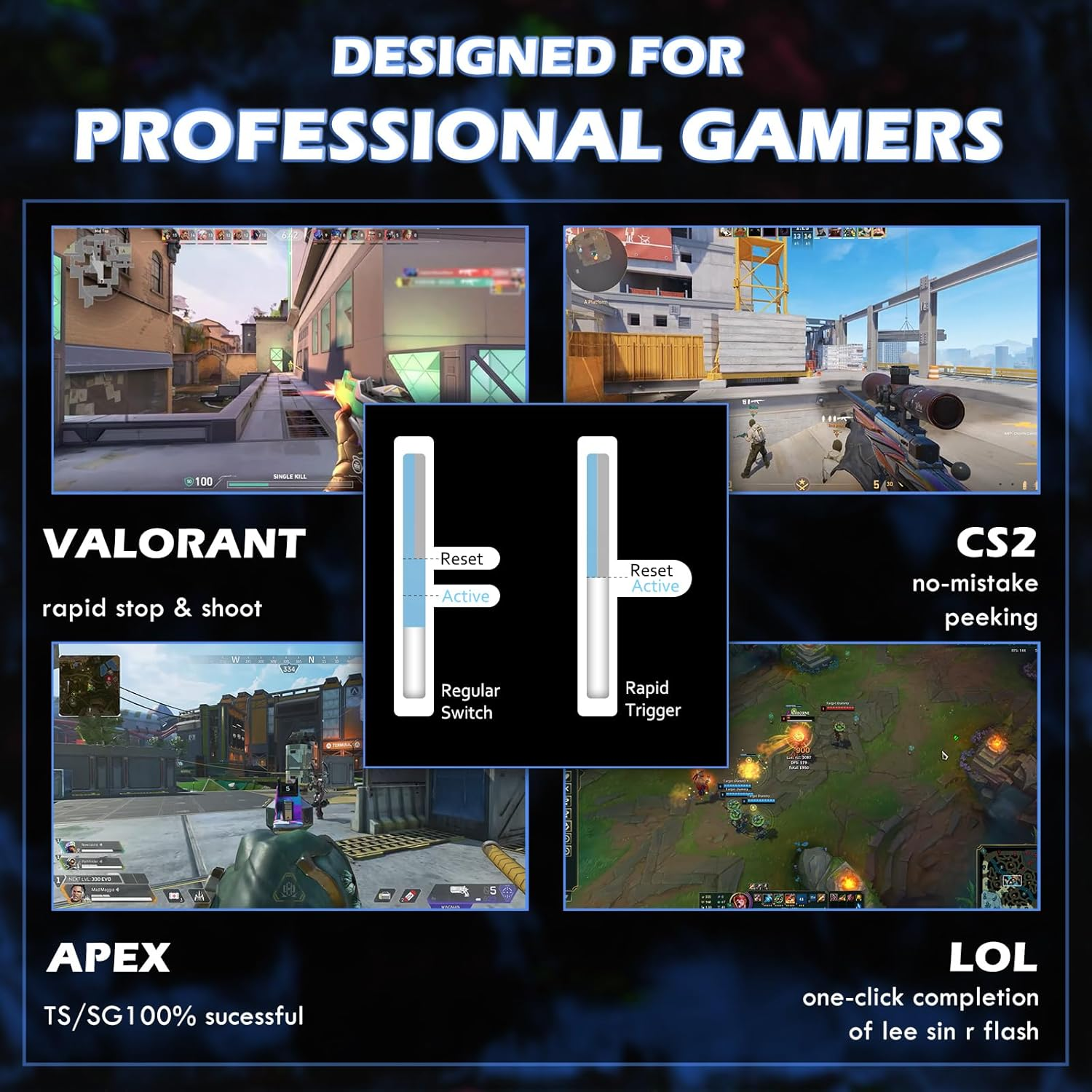 ATTACK SHARK Wireless Mechanical Gaming Keyboard & Mouse Combo, Magnetic Hall Keyboard,8Khz Polling,0.01Mm RT Precision,Adjustable Actuation,Wireless Gaming Mouse with Dock,Paw3311,22K DPI for Games image number 5