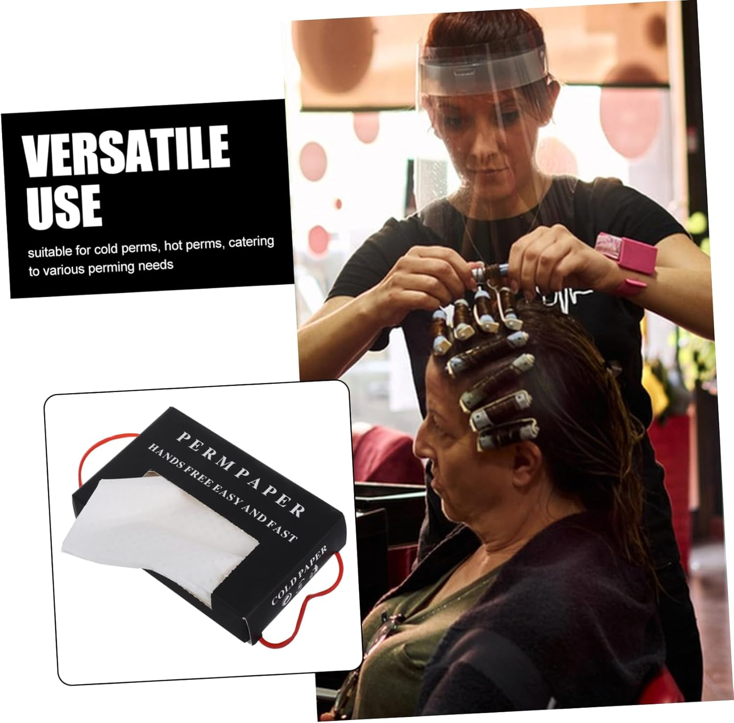 Beavorty Hair Perming Papers Hairdressing Paper Ultra Thin Breathable for Cold Perms Hot Perms Perfect for Women Men image number 3