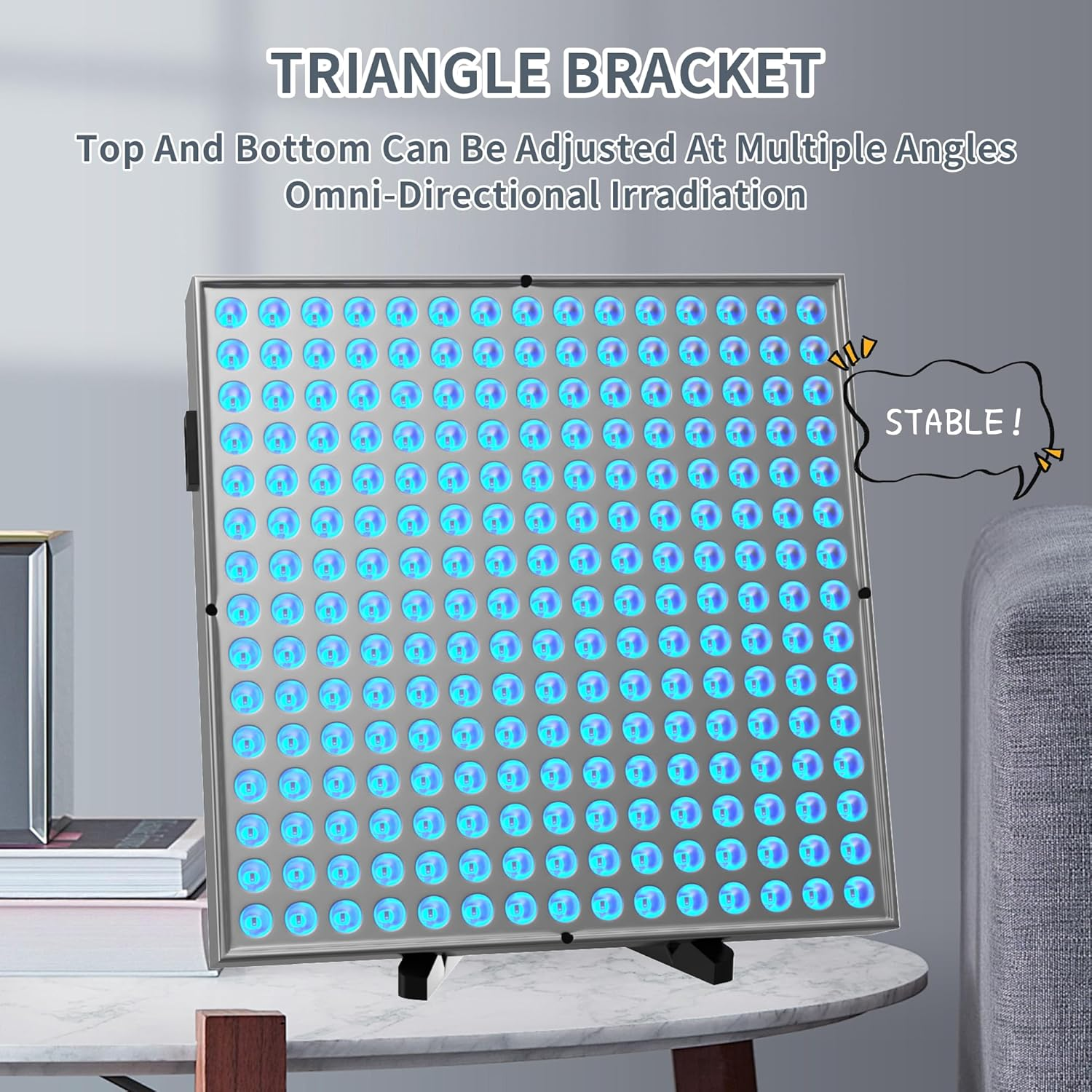 Solarium for Home, 460 NM Portable Tanning Lamp with 225 Leds, 45 W Face Solarium, Adjustable Stand and Hanging Hooks, Face Tanner Solarium for Home for Body image number 3