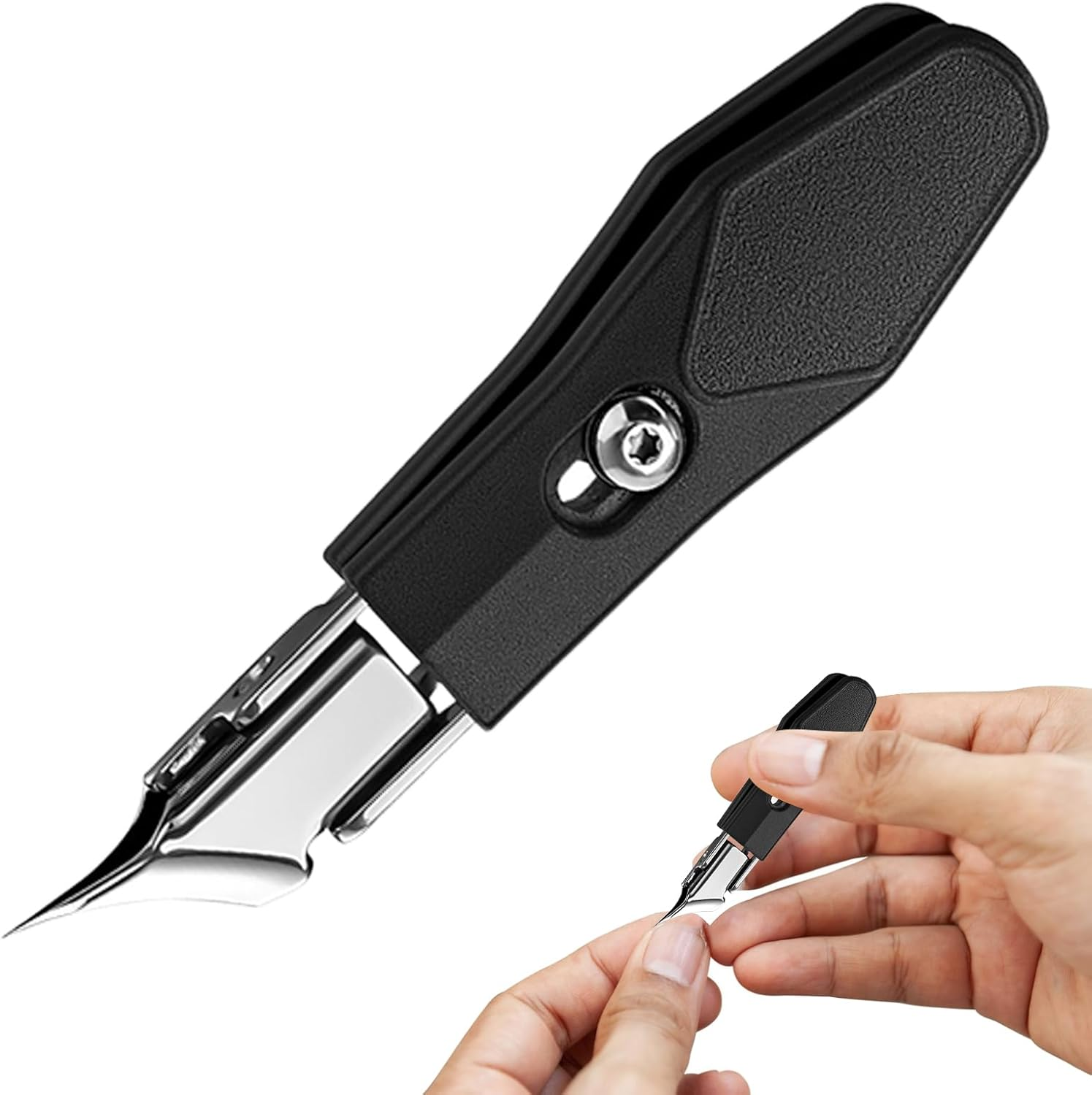 Qkbuza Curved Nail Clippers - Side Nail Clippers | Precision Remover Trimmer Cutter Grooming Tools for Professional Foot Care Pedicure Travel Home