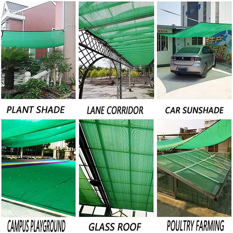 Outdoor Shade Cloth, Green Mesh Tarp with Grommets Garden Sun Shade Netting for Plant Pergola, Deck, and Backyard Patio,Heat Resistant PE Material 3M*4M image number 1