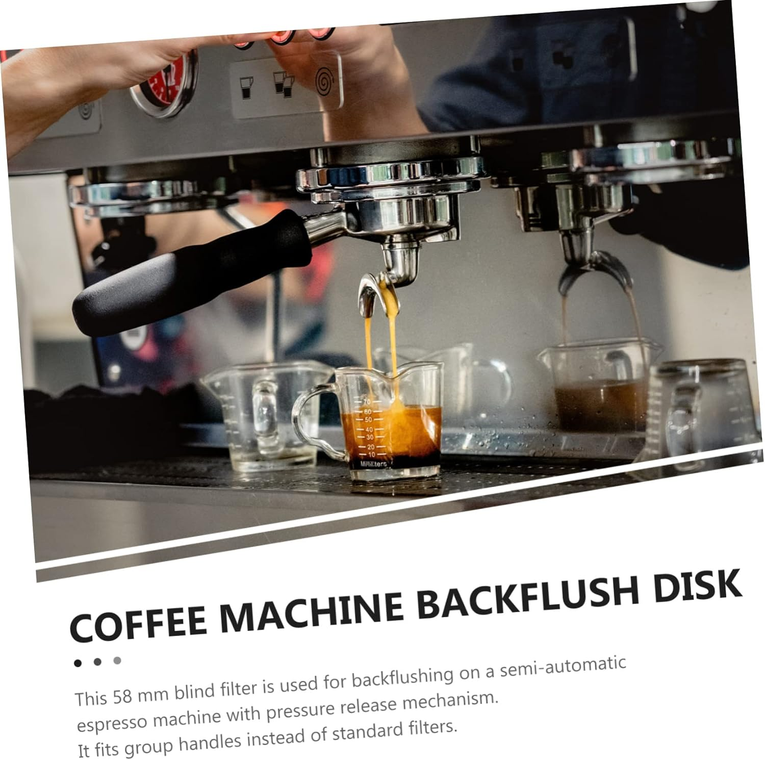 COHEALI Double Stainless Steel Coffee Machine Filter Cup Reusable Espresso Strainer Basket for Home Coffee Bar Easy to Install and Wash Replacement Part image number 6