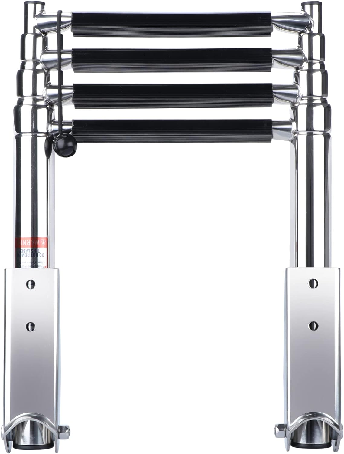 Pontoon Boat Ladder, Telescopic 4 Step Ladder Stainless Steel Telescoping Extendable Boat Ladder 900 Pound Capacity for Marine Yacht/Swimming Pool image number 4