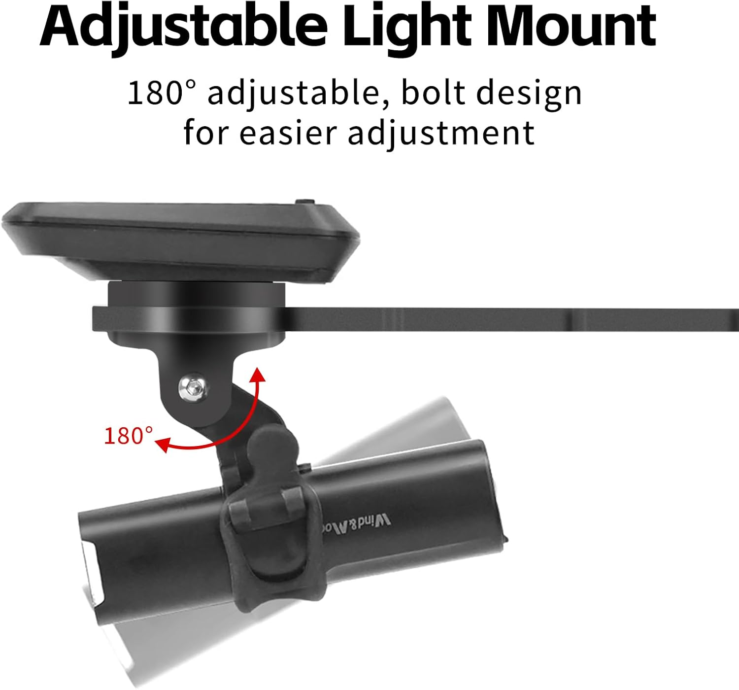 Adjustable Bike Mount with Strap, Compatible with Garmin Edge, Igpsport, XOSS, Coospo Magene, CYCPLUS GPS, Suitable for round Tube/Flat Handlebars (Cy11-180&deg;Adjustable) image number 4