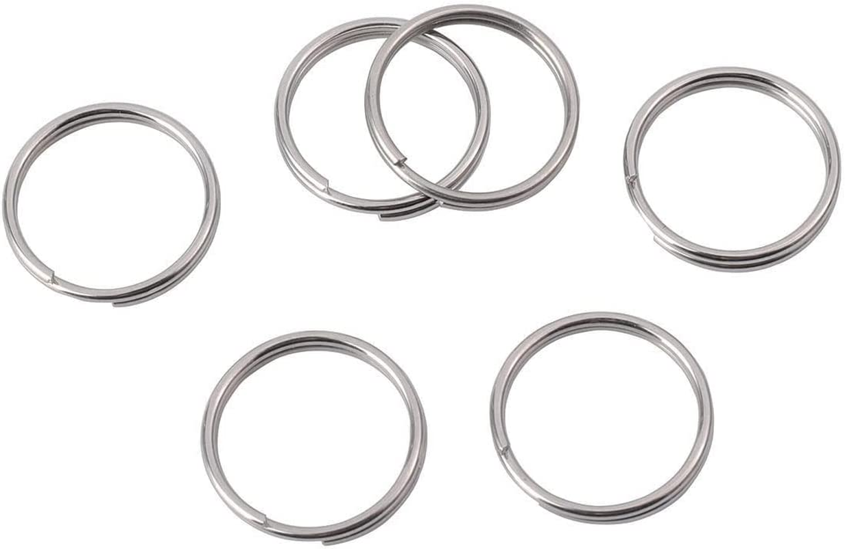 1/2 Inch Split Key Rings,Stainless Steel Dog Tag Ring,Small Key Chain Ring for Craft,Car Keys,Women and Men Car Key Rings - Pack of 50 Pcs image number 2