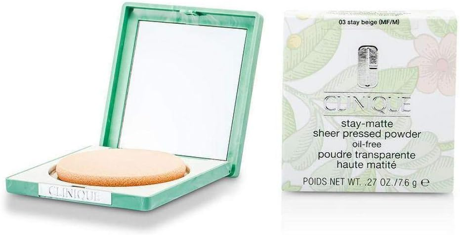 Clinique Stay-Matte Sheer Pressed Powder - 03 Stay Beige MF-M by Clinique for Women - 0.27 Oz Powder, 7.6 G image number 1