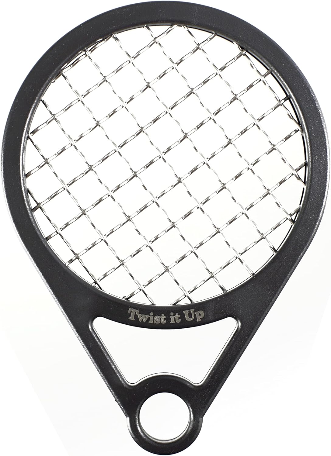 Twist It up Comb (Bond Black) - Alternative for Hair Sponges, Creates Curls and Twists for Black Men, Tennis Racket Design