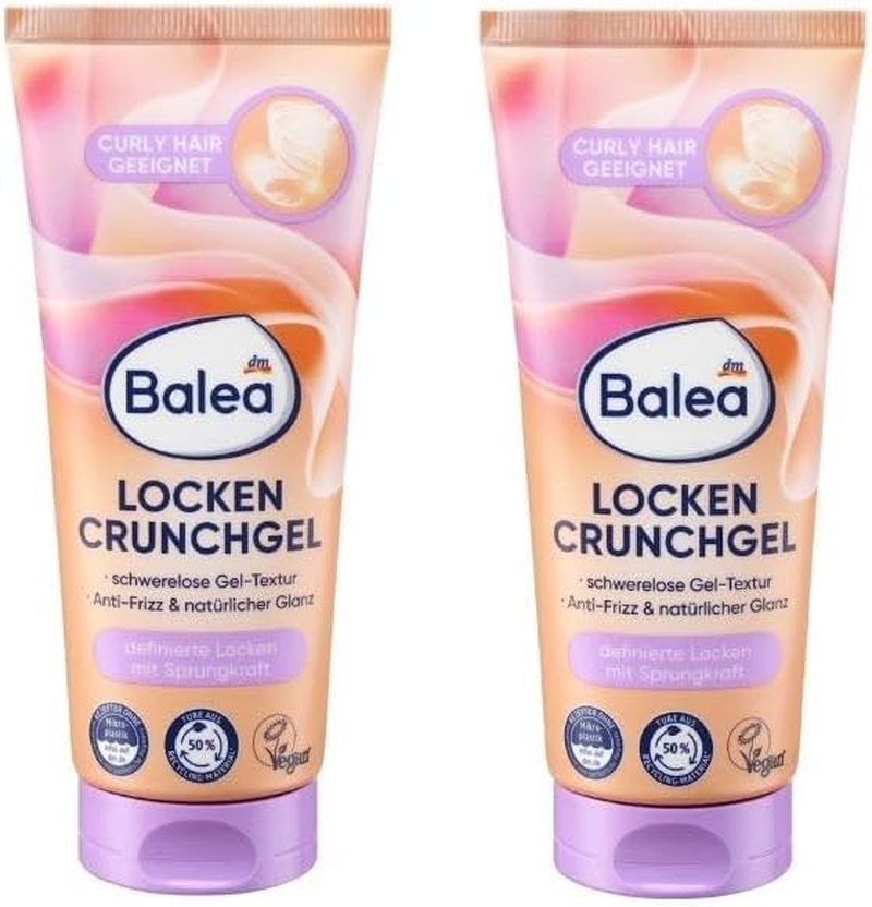Balea Curls Crunch Gel Weightless Gel Texture, Anti-Frizz, Suitable for Curly Girl, Silicone-Free, 2 X 100 Ml image number 4