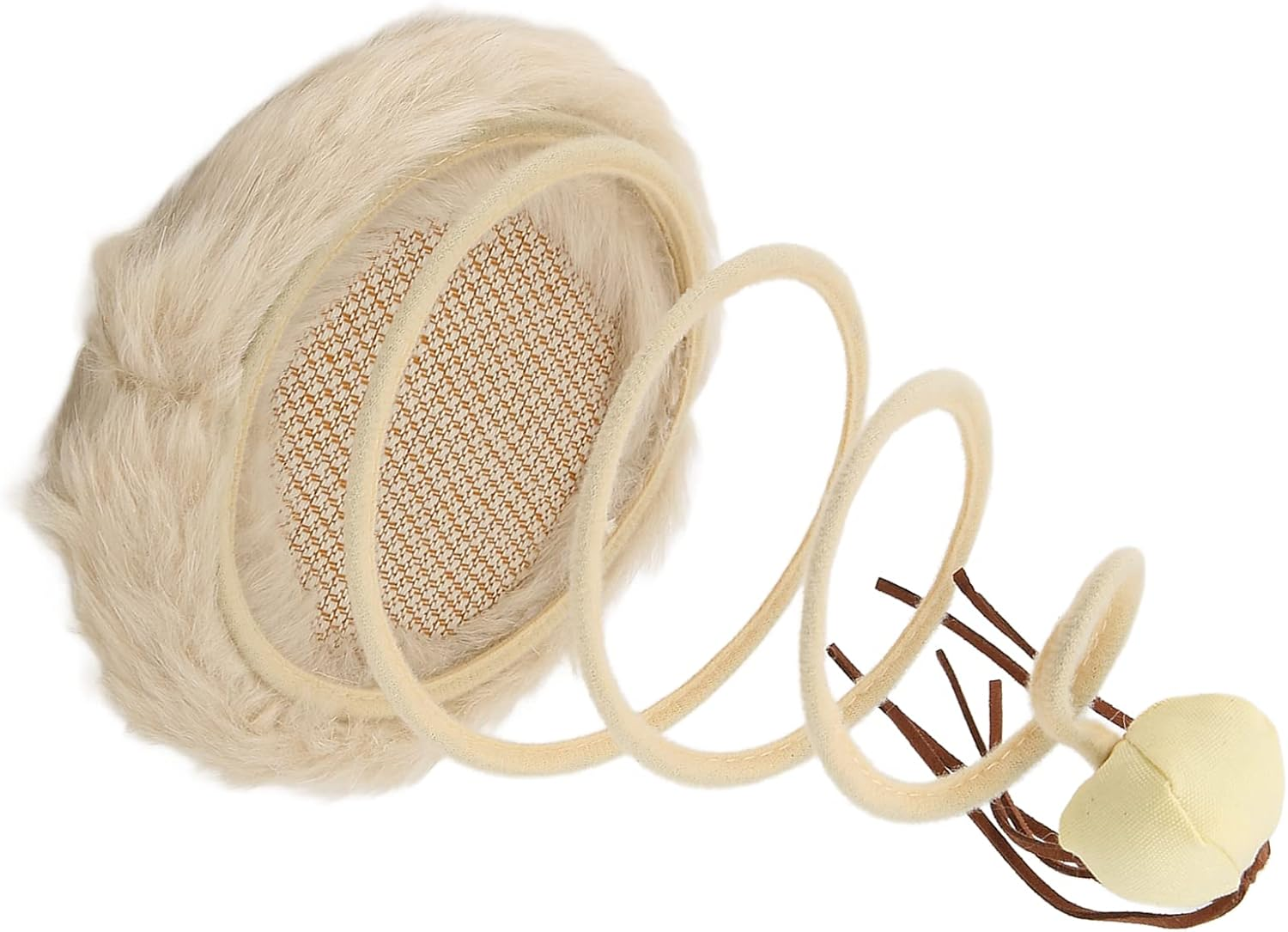 Interactive Cat Toy, Feather Plate and Funny Ball or Mouse, Interactive Toy, Foldable, High Elasticity, Stable Stand, Interactive Feather Plate Cat Toy with Scratching Base (Ball) image number 5