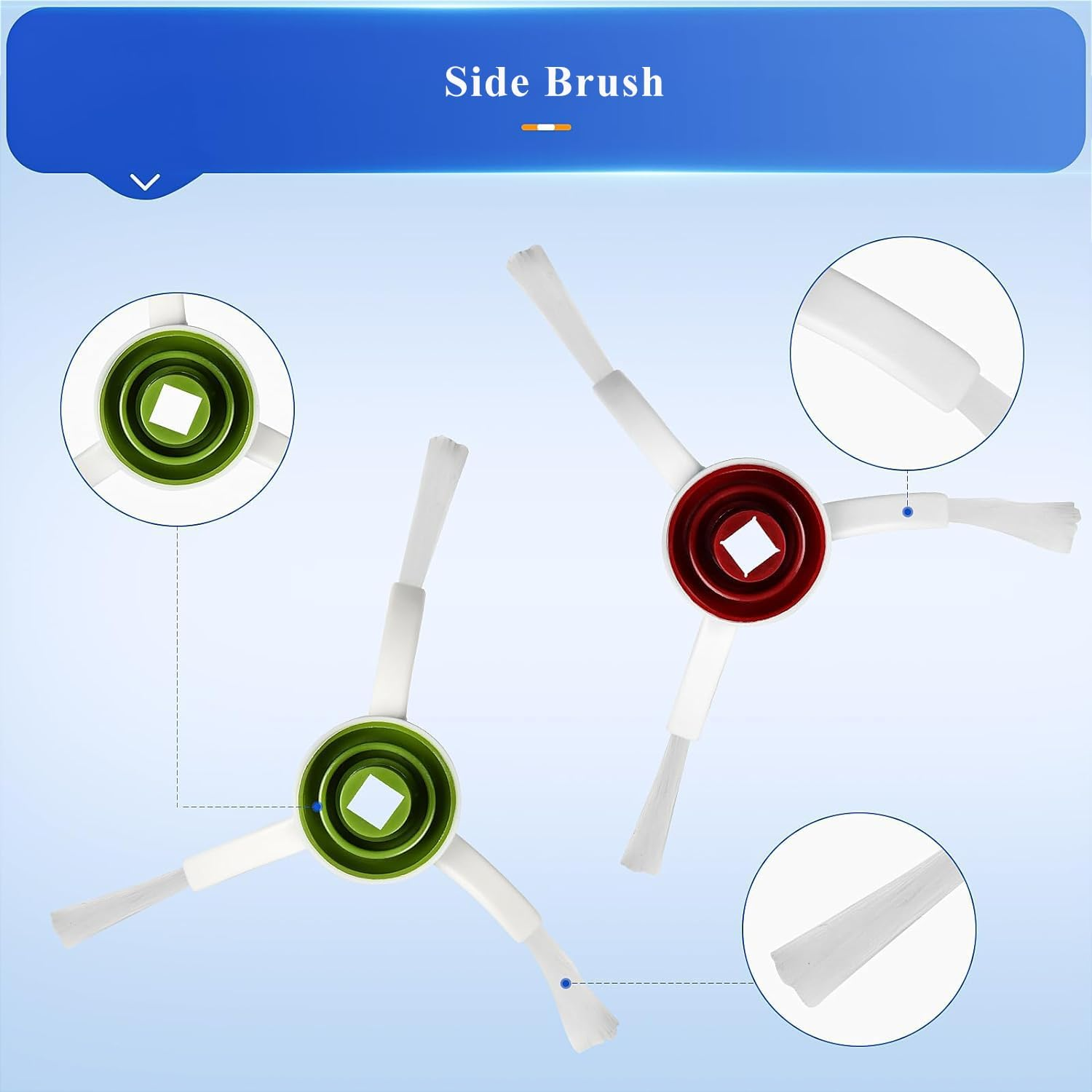 Bibemorol Replacement Parts for ECOVACS Deebot T20 Omni/Max/Pro,Ecovacs T20E T20 Max Vacuum Cleaner Accessories Kit, 1*Main Brush+ 4*Hepa Filters+ 6*Mop Pads+ 6*Vacuum Bags+ 6*Side Brushs image number 4