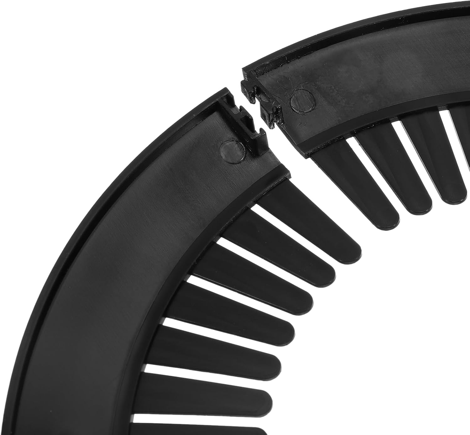 Sourcing Map Pipe Cover Decoration, 2Pcs 50Mm-78Mm PP Plastic Escutcheon Collar Water Pipe Drain Line Cover, Black image number 2