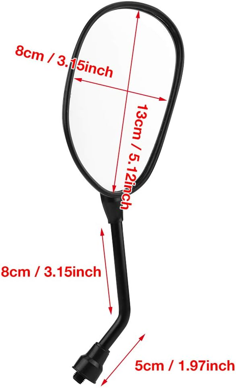 Motorbike Handle Bar Mirror, Clear Vision 1 Pair Motorcycle Rear View Mirrors Collision Resistance Left Right Universal for Modification image number 3