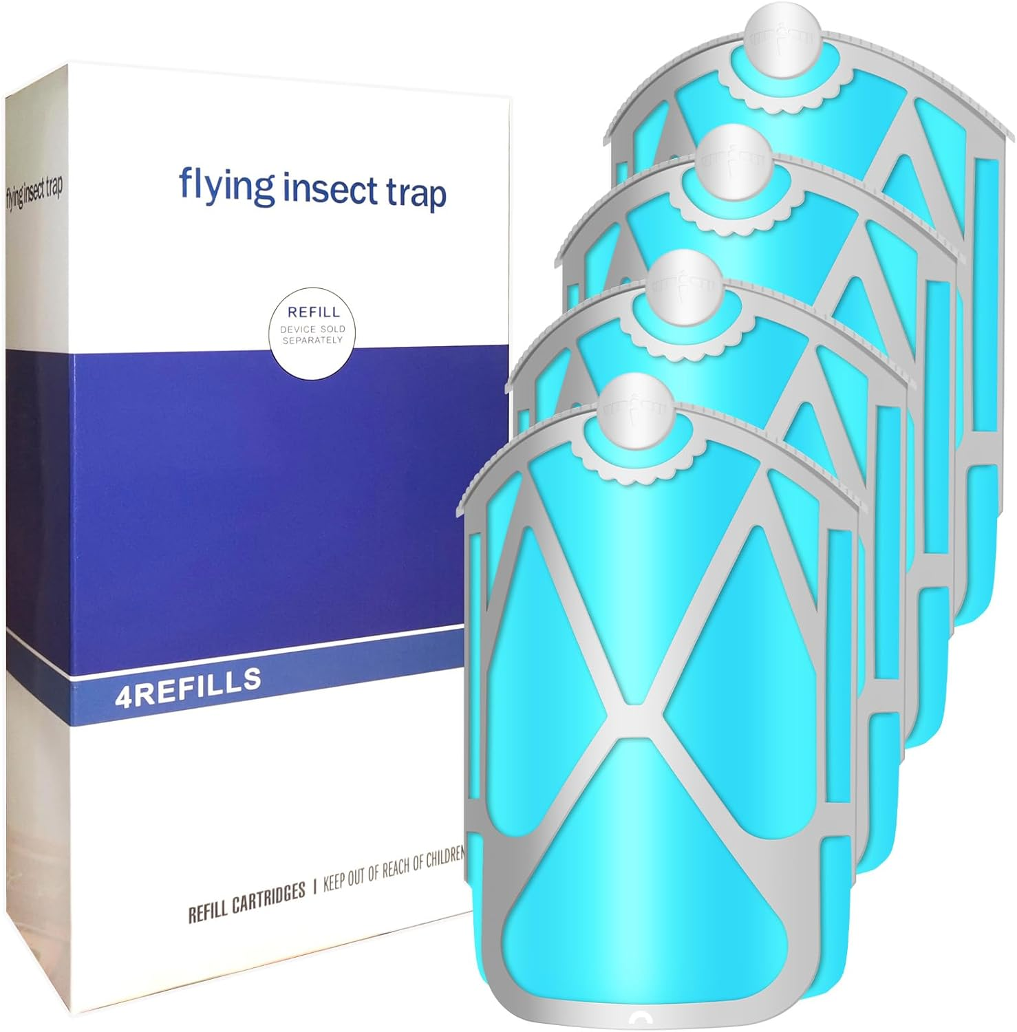 B-Qtech 4 Pack Trap Refill Replacement Compatible with ZEVO M364 and Max, Refill Cartridge Kit Compatible with Plug in Light M364 and Max image number 5