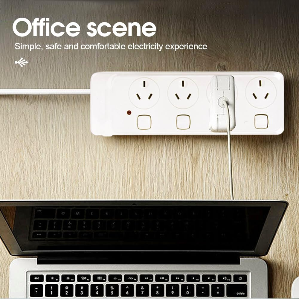 Surge Protectors with 4 Outlet，Power Board with Individual Switches, Power Strip with Protected Indicator Light SAA Certified 1 Meter 240V image number 1
