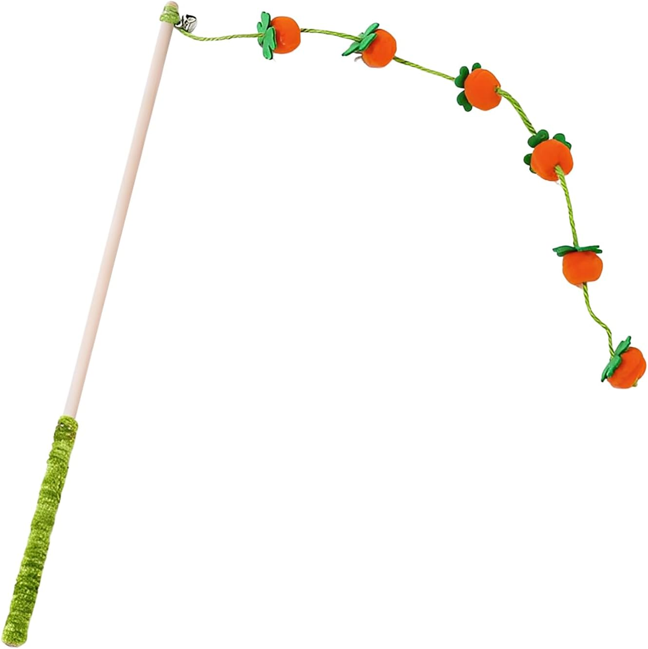 Rronnoy Cat Wand Toy - Fruit Design String with Non-Slip Handle | Cat Pole Toy | for Kitten Indoor Play Boredom Bird Fish Mouse