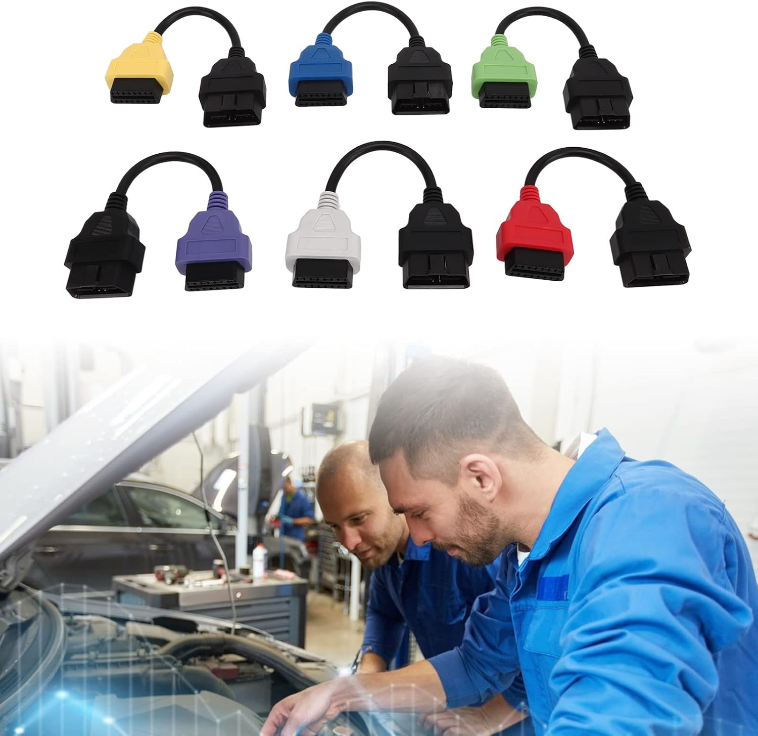 6 Pcs for Multiecuscan Adapter Cable OBD2 Diagnostic ECU Scan Tool Cable Replacement for Fiat image number 4