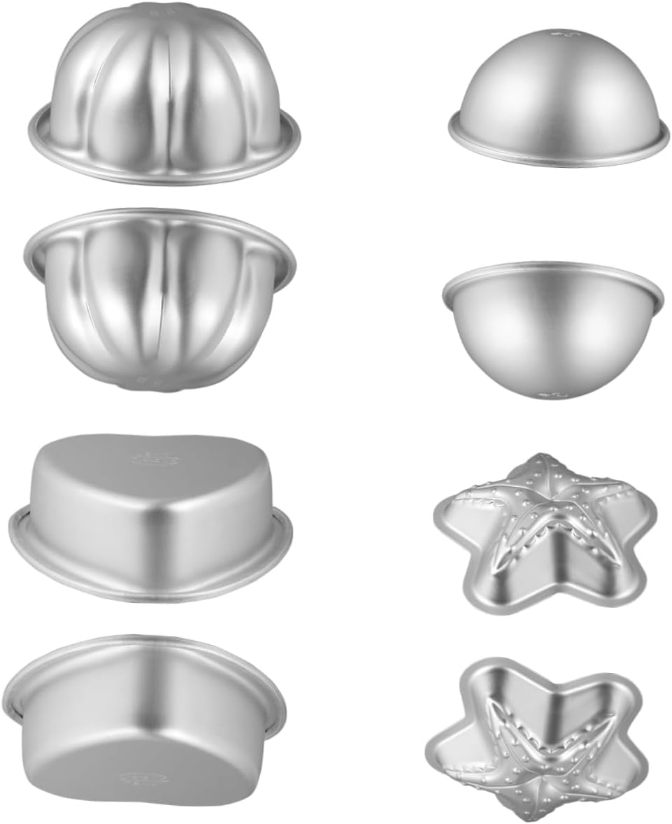 SHINEOFI 4Set DIY Bath Bombs Molds Kit Aluminum Alloy Bath Bomb Molds Non-Stick Safe for Family image number 4
