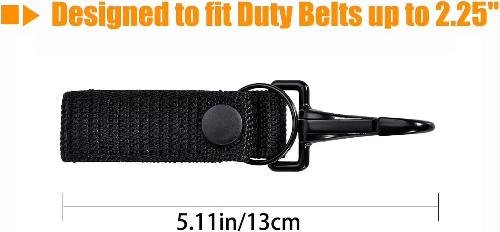 Duty Belt Keeper with Key Holder for 2" and 2&frac14;" Wide Belt,Keeper with Strong Metal Police Key Clip, Military Molle Hook,Police Military Equipment Accessories, 2 Pack image number 1