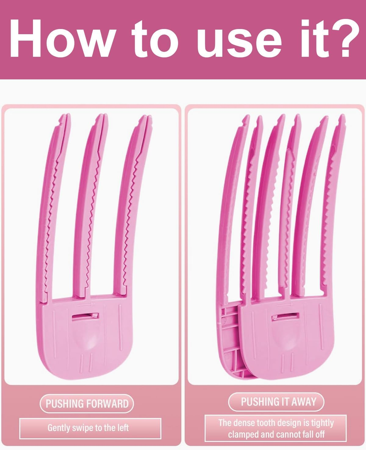 TPZORJX Pack of 2 Volume Clips Hair for Fluffy Fringe, Volume Clip for Hairline, Hair Clip No Imprint Hair Root Lifting Clips for Men and Women, Pink image number 4