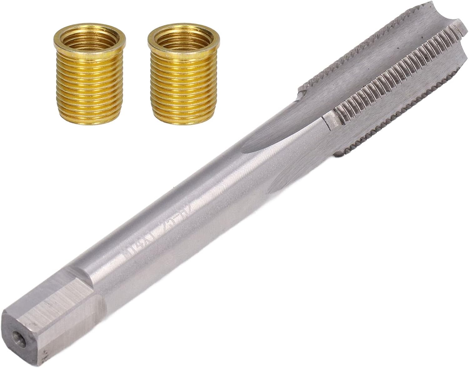 14Mm Spark Plug Thread Hole Repair Tools, Thread Repair Kit with 10Pcs M12 X 1.25 Thread Inserts and a M14 X 1.25 Thread Tap for Gasoline Engine image number 5