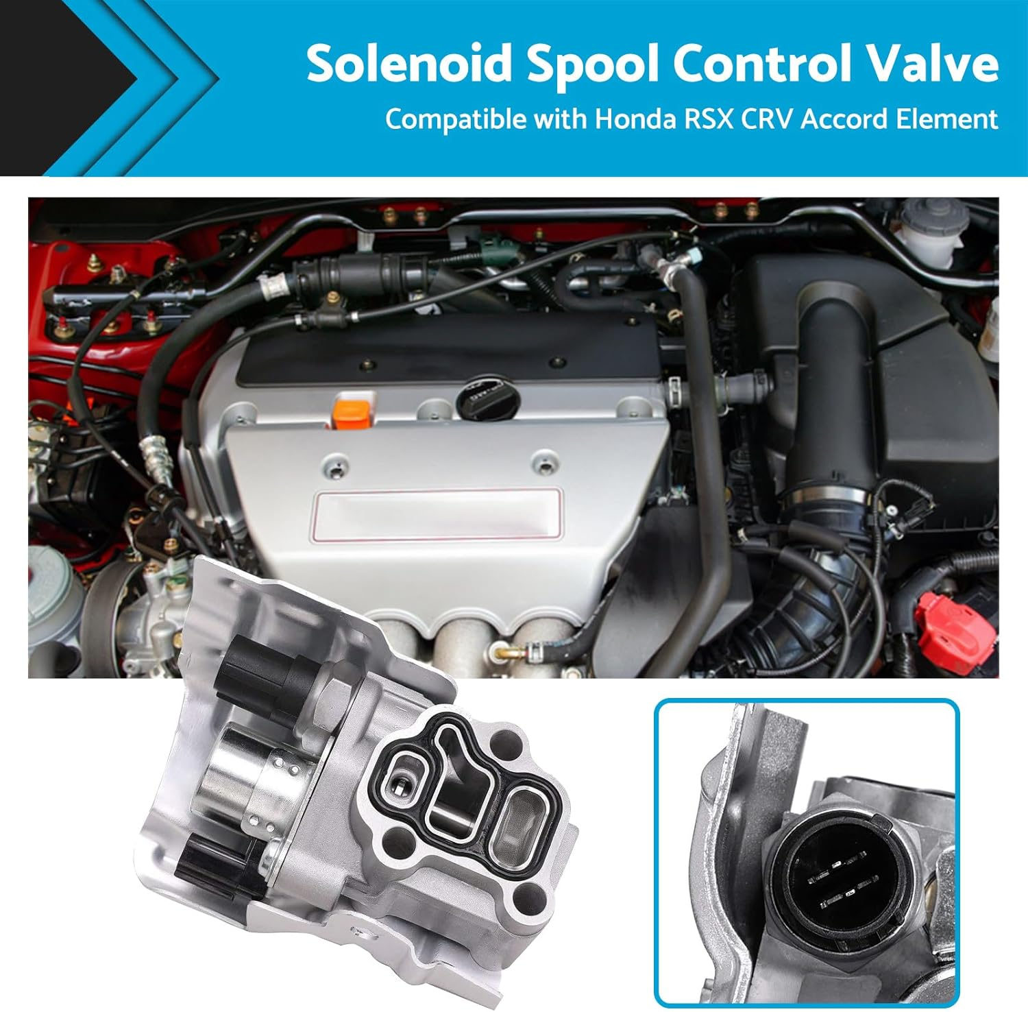 MAX COOL Solenoid Spool Control Valve VTEC Solenoid Replacement Suitable for Honda RSX CRV Accord Element image number 3