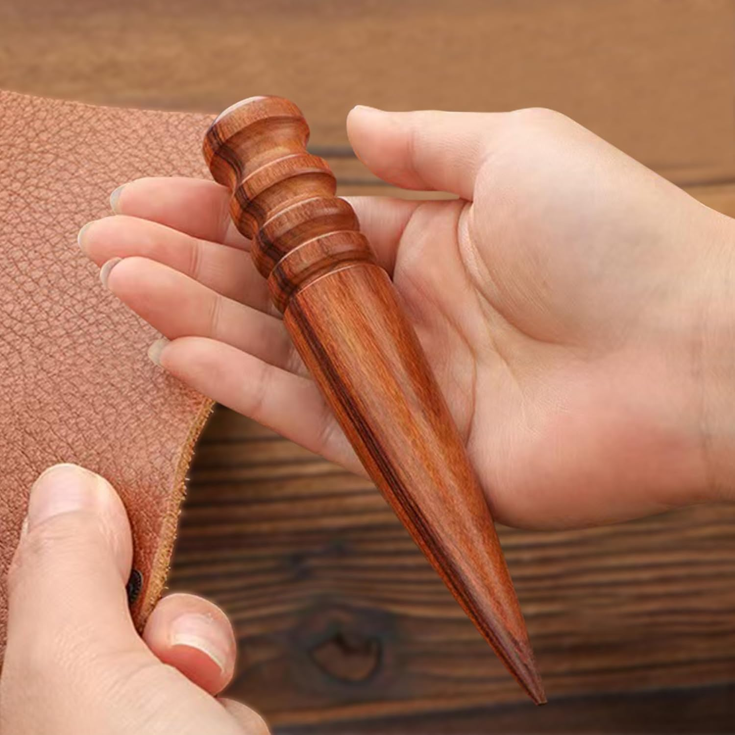Leather Burnishing Tool - Edge Polishing & Smoothing for Leathercraft and Handmade Leather Edge Press