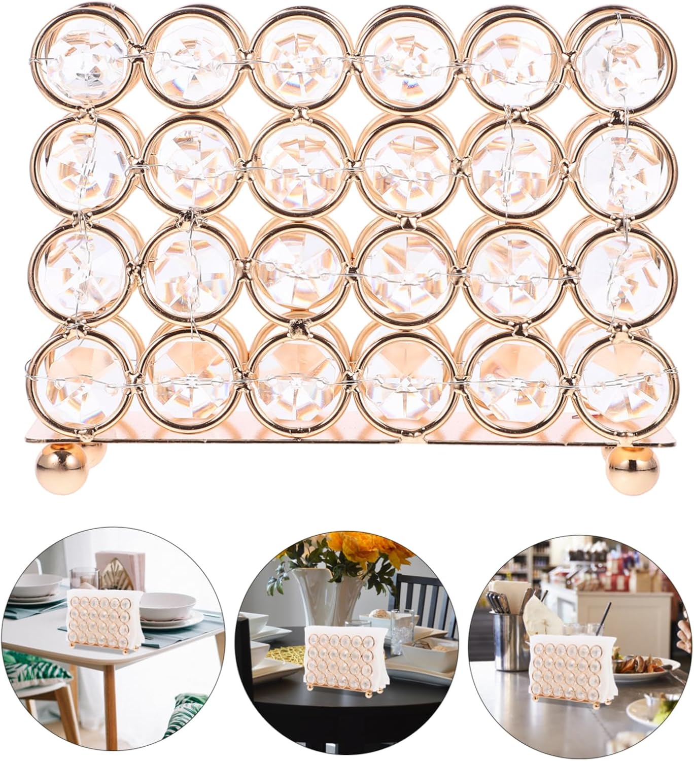 Space-Saving Napkin Dispenser Stylish Paper Holder Modern Napkin Storage Tabletop Tissue Holder image number 5