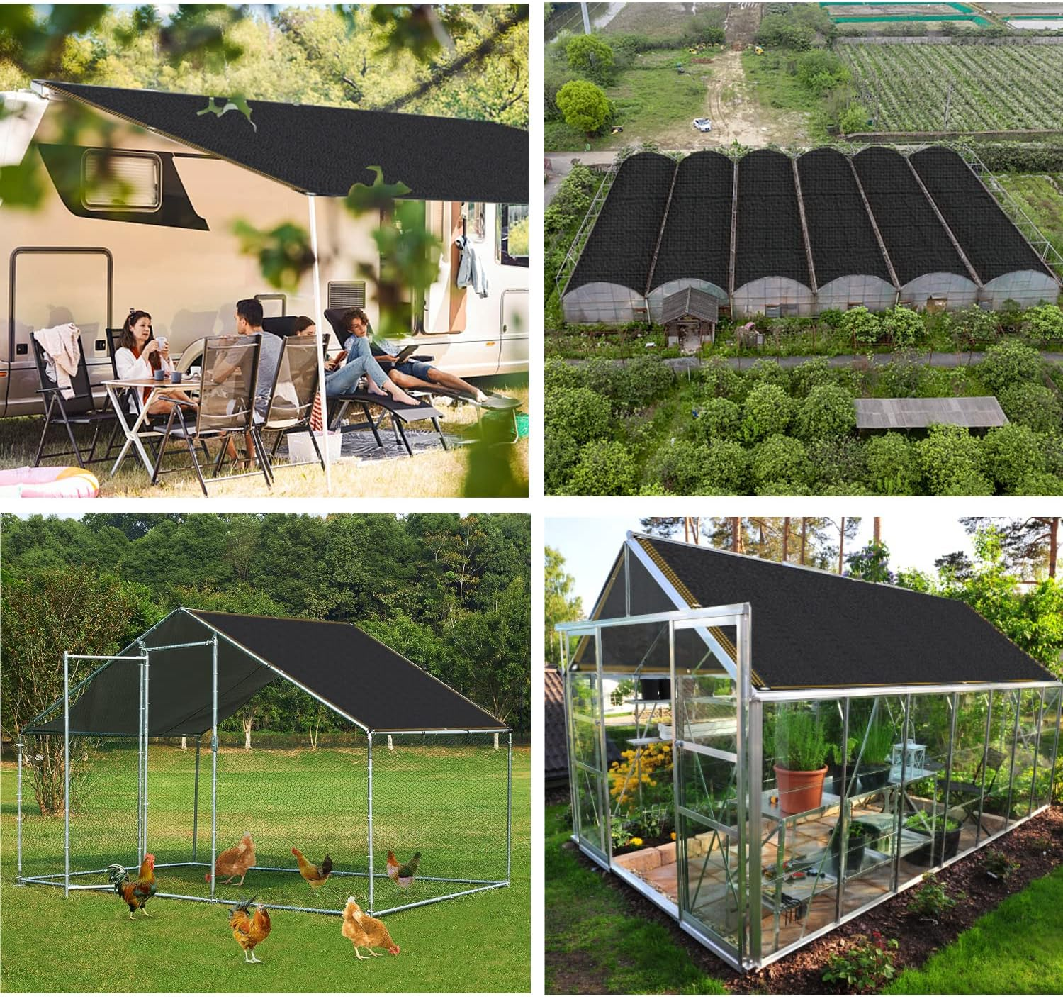 Garden Shade Cloth - for Plants Heat Protection 6'X3', 70% Vegetable Greenhouse Canopy with Grommets, Chicken Coop & Dog Kennel Cover, Outdoor Sun Tarp of Backyard & Balcony image number 3