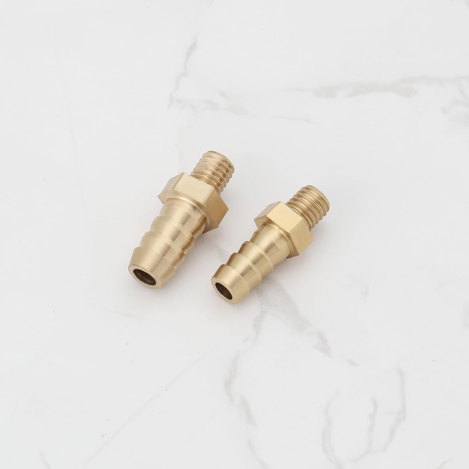 LT Easiyl 4PCS Brass Barb Hose Tail Connector Metric M5X0.8-5Mm and M5X0.8-6Mm for Pond Pool Hose Pipe Adapters Hose Barb Tail Connector Male Thread Pipe Fitting Gold image number 6
