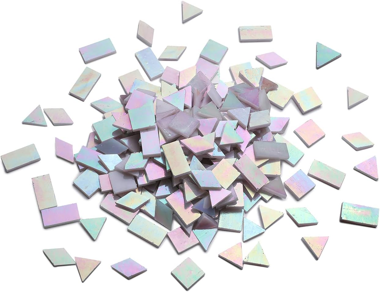 Lanyani Bright Glass Petal Mosaic Tiles, Hand-Cut Stained Glass Flower Leaves Tiles for Crafts, 100 Pieces Assorted Size&Colors&hellip; image number 4