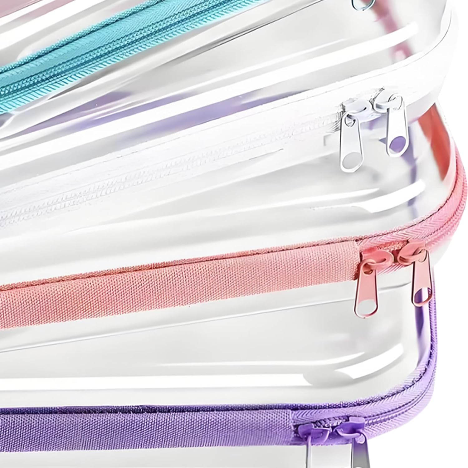 Clear Makeup Bag, Cosmetic Bag, Clear Zip Bag, Pack of 4 Storage for Cosmetics, Skin Care, Products, Travel Organisation image number 6