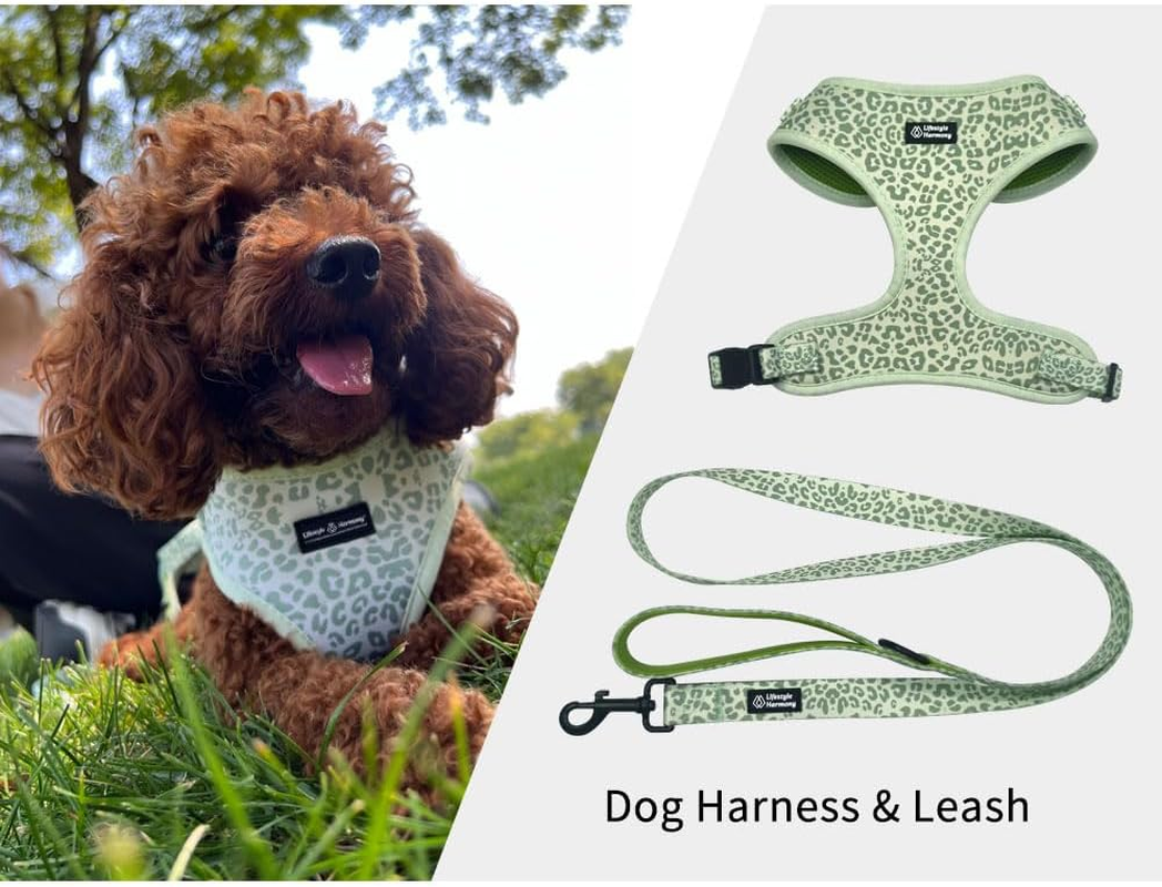 Adjustable Pet Harness and Leash Set&mdash;No-Pull, Lightweight, Breathable, Soft-Padded, Escape-Proof Comfortable for Puppies,Small Dogs,Cats,All Fur Animals. Leash for Easy Walks (Medium, Camouflage) image number 2