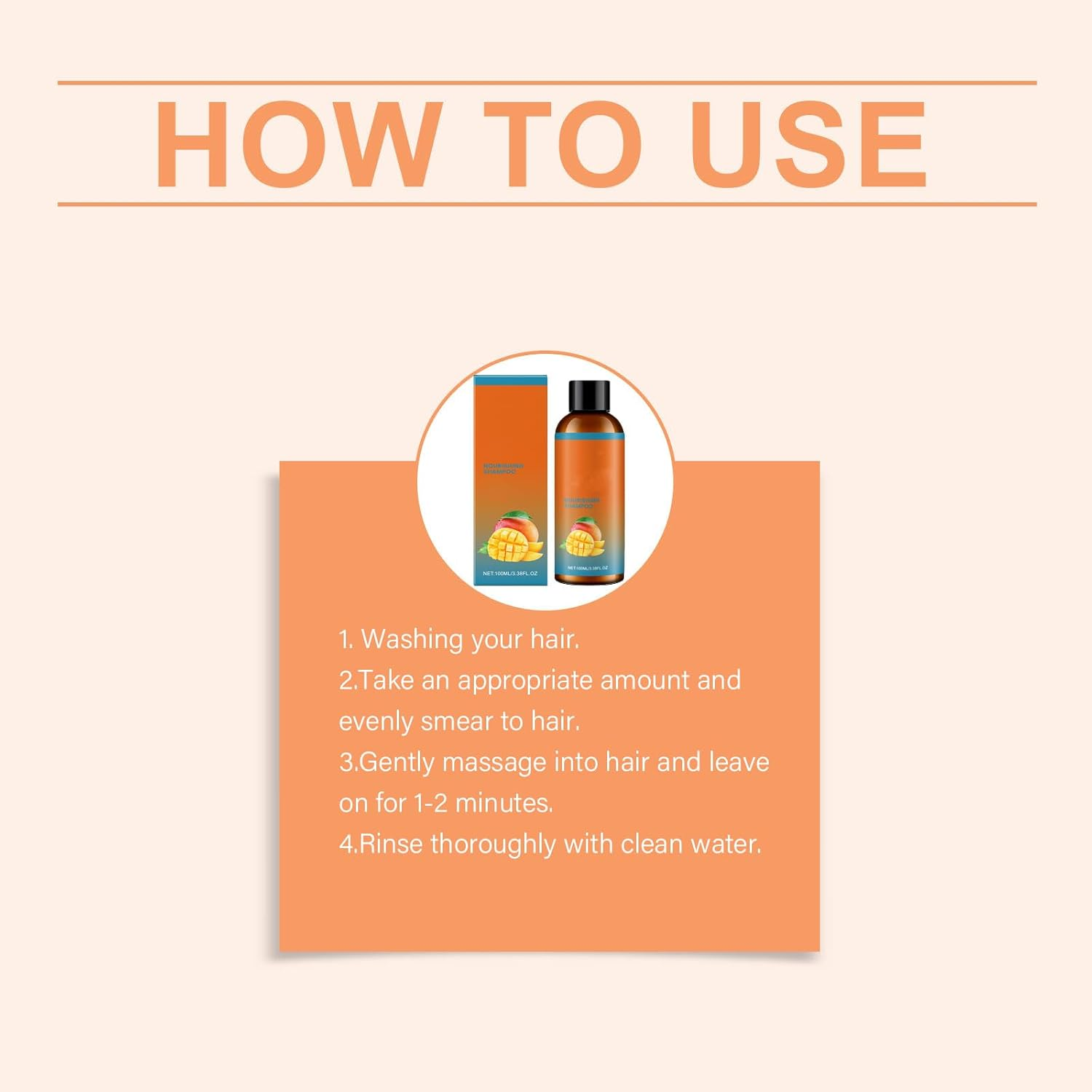 Fruit Moisturizing Shampoo, Fruit Extraction Hair Cleanser, Moisture Repair Shampoo for Dry, Split and Chemically Treated Hair, Thickening Volumizing Strengthening Damaged Frizzy Hair (2Pcs) image number 3