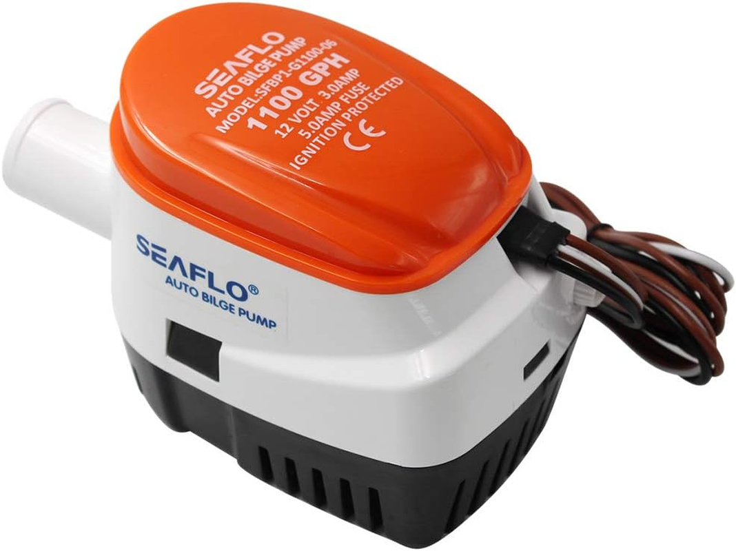 Blesiya SEAFLO 1100 GPH Bilge Pump with Built-In Float Switch - 12V Automatic image number 3