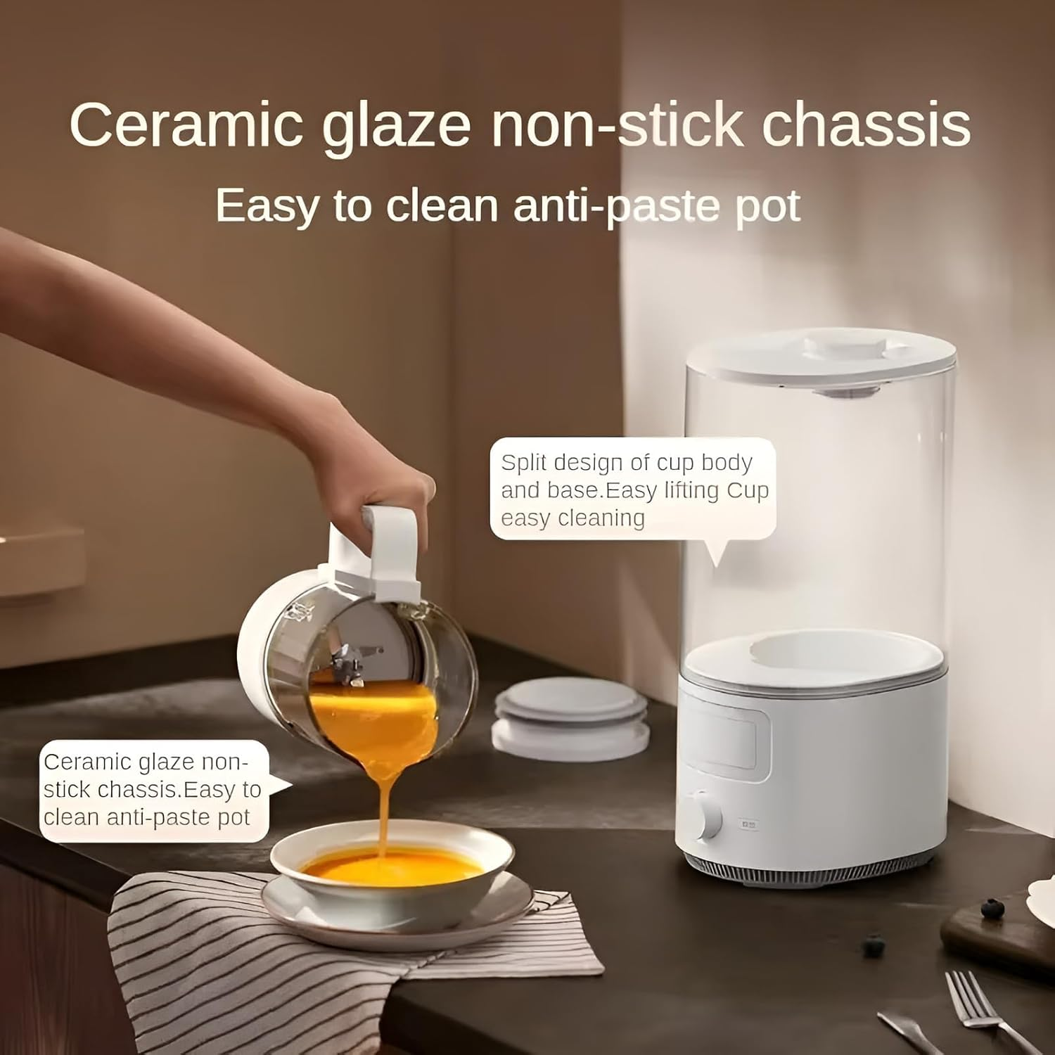 Xiao Mi Smart Quiet Electric Blender S2,1500ML Multifunctional Food Processor,Soybean Milk Machine,With 6-Blade Stainless Steel Blade and Silent Cover,24H Intelligent Reservation,Auto Keeping Warm image number 1