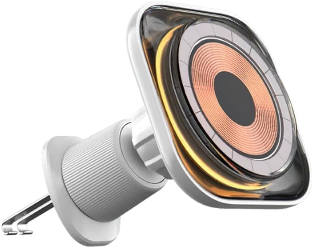 Momax for 15W Magsafe Car Charger, Fast Wireless Charging Mount Magnetic Air Vent Holder (Cable Included) Compatible with Iphone 17 16 15 14 13 12 Series and Phones with Magsafe Case - White image number 2