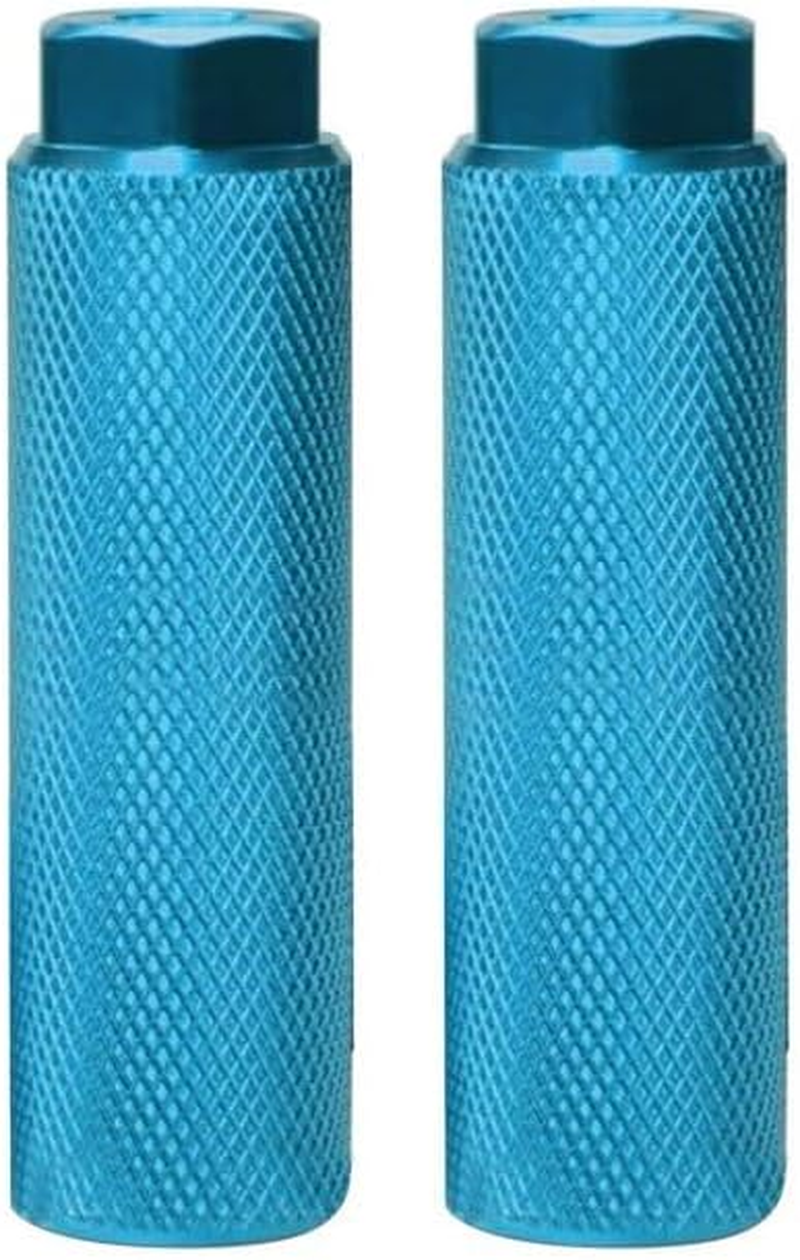 2 Pcs Amotor Bike Pegs Aluminum Alloy Anti-Skid Lead Foot Bicycle Pegs BMX Pegs for Mountain Bike Cycling Rear Stunt Pegs Fit 3/8 Inch Axles Bike Pegs Accessories Bmx Bike image number 2